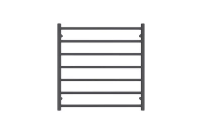 LINSOL ALLEGRA 7 BAR HEATED TOWEL RAIL MATTE BLACK 750MM