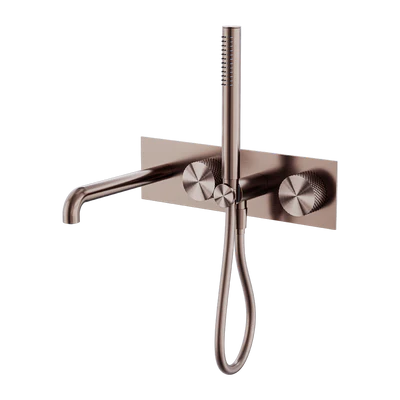 NERO OPAL PROGRESSIVE SHOWER SYSTEM WITH SPOUT BRUSHED BRONZE (AVAILABLE IN 230MM AND 250MM)