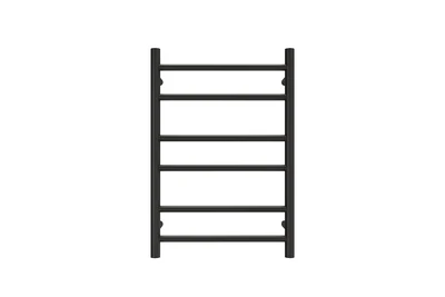 LINSOL ALLEGRA 6 BAR HEATED TOWEL RAIL MATTE BLACK 700MM