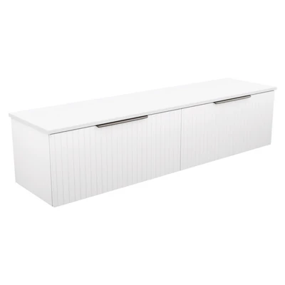 FIENZA BAYVIEW ULTRA WHITE MATTE 1800MM DOUBLE BOWL WALL HUNG VANITY