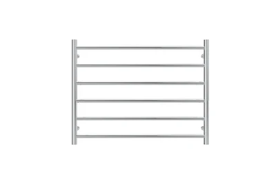 LINSOL ALLEGRA 6 BAR WIDE HEATED TOWEL RAIL CHROME 650MM