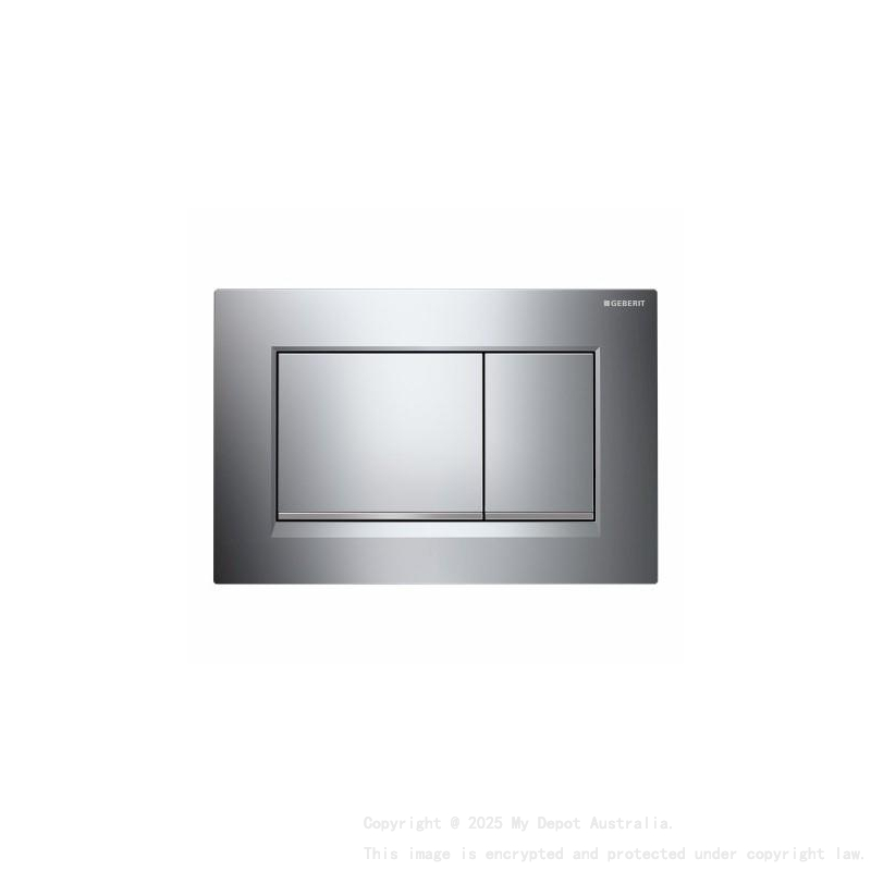 ABS Square Push Plate Chrome/Stain/Chrome 115.883.Kh.1