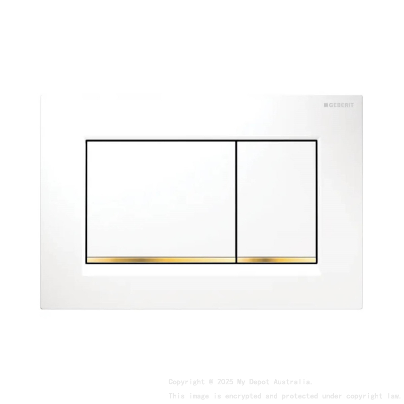 ABS White Plate With Gold Trim 115.883.Kk.1