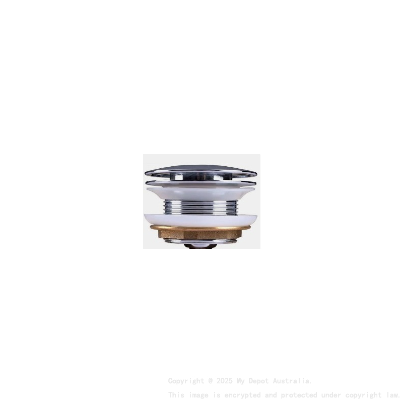 Chrome Mushroom Solid Brass 40mm Bathtub Pop Up Waste Plug Non Overflow