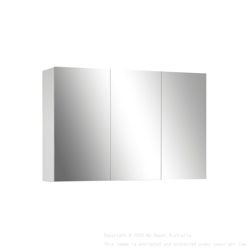 1200*150*720mm Pvc White Shaving Cabinet Three Doors