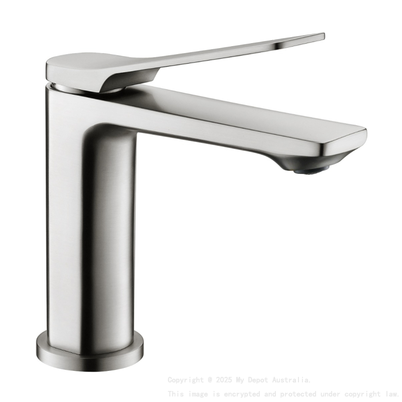 Rushy Brushed Nickel Basin Mixer Bathroom Tapware