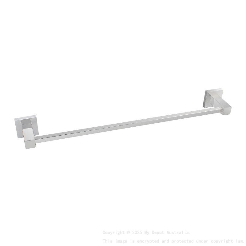 Chrome Single Towel Rail 600mm