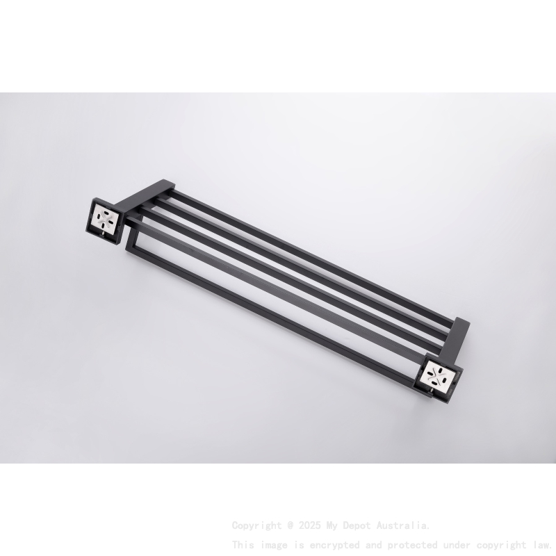 Black Towel Rack 600mm