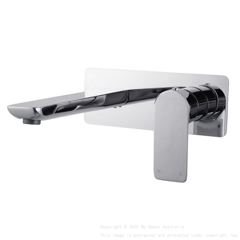 Chrome Bathtub/Basin Wall Mixer With Spout