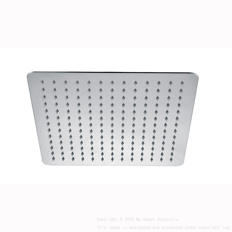 Super-slim Square Chrome Rainfall Shower Head 300mm