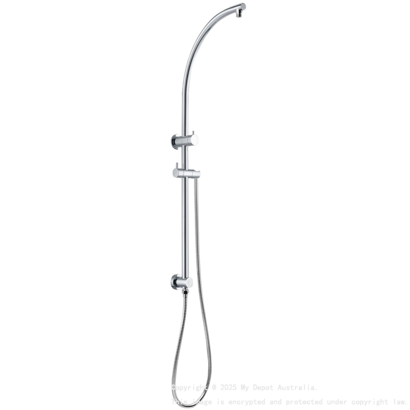 Round Chrome Shower Station without Shower Head and Handheld Shower