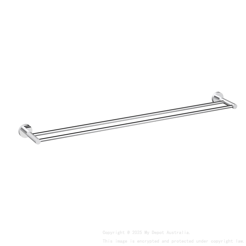 900mm Otus Slimline Double Towel Rail Chrome