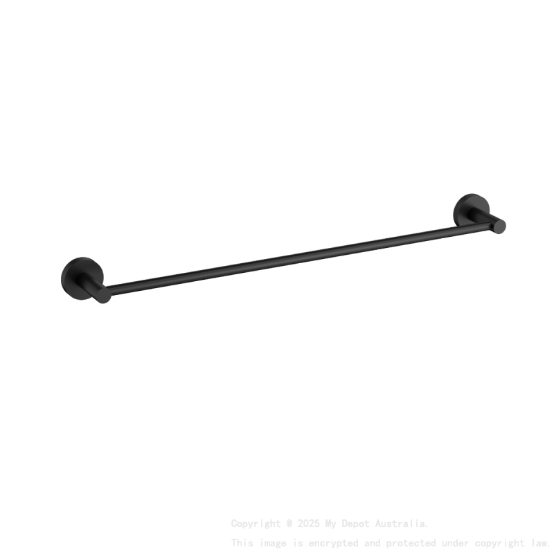 600mm Otus Slimline Single Towel Rail Matt Black