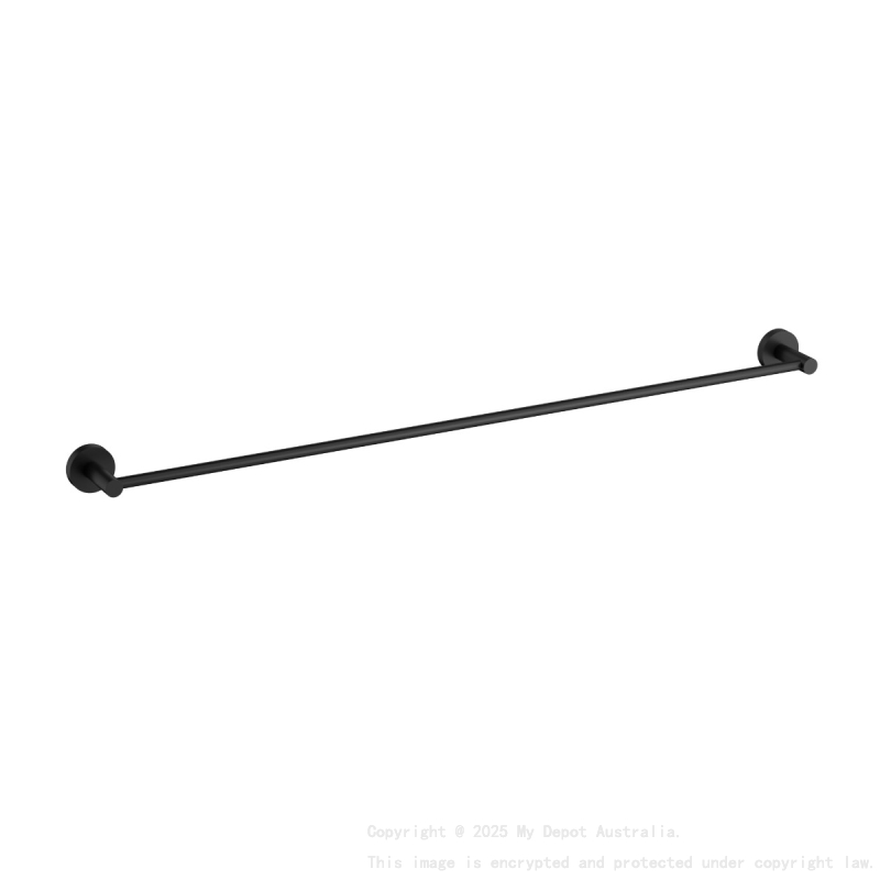 900mm Otus Slimline Single Towel Rail Matt Black