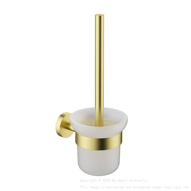 Otus Slimline Toilet Brush Holder Brushed Gold