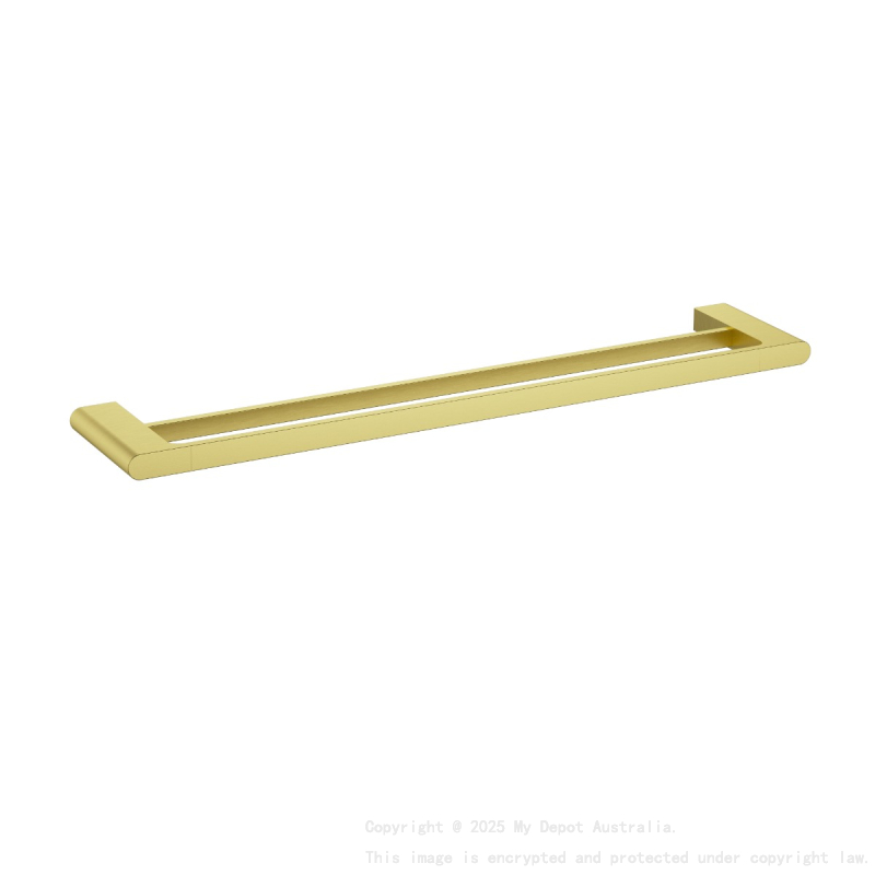 Cora  Double Towel Rail 600mm Brushed Gold