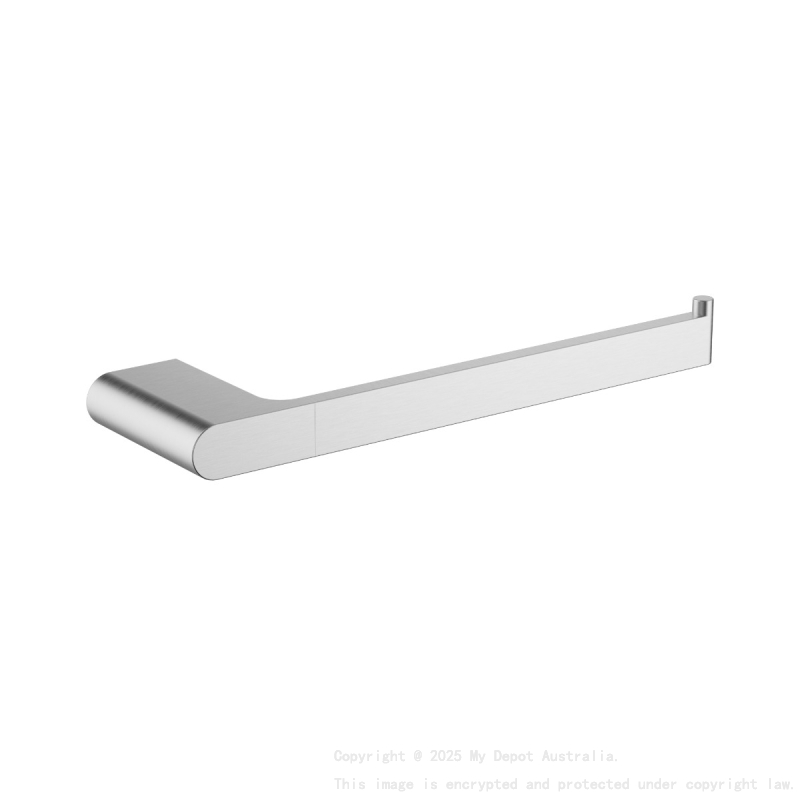 Cora Round Cornered Rectangle Towel Bar Brushed Nickel