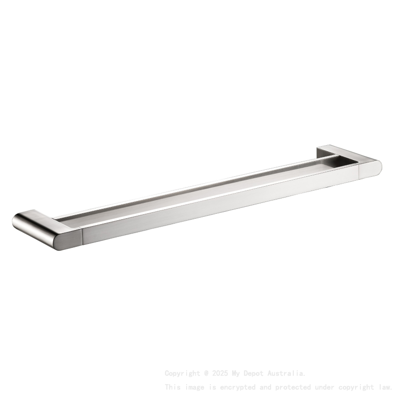 Flores Double Towel Rail 800 mm Brushed Nickel