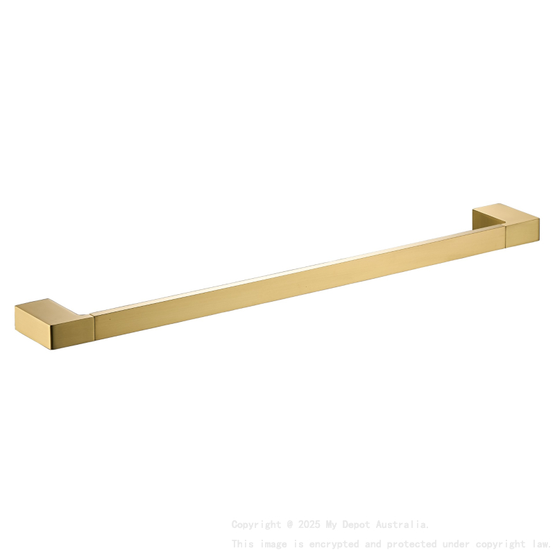 Ceram Single Towel Rail 600 mm Brushed Gold