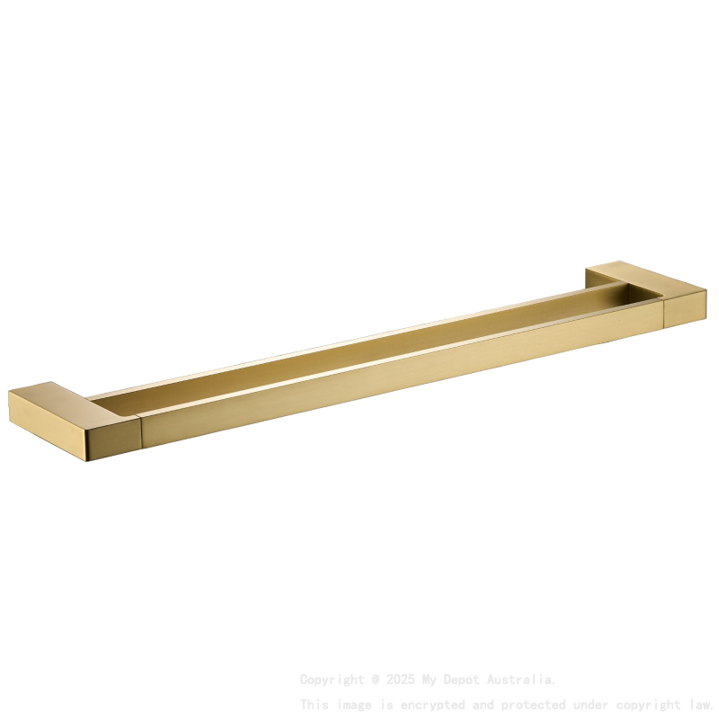 Ceram Double Towel Rail 600 mm Brushed Gold