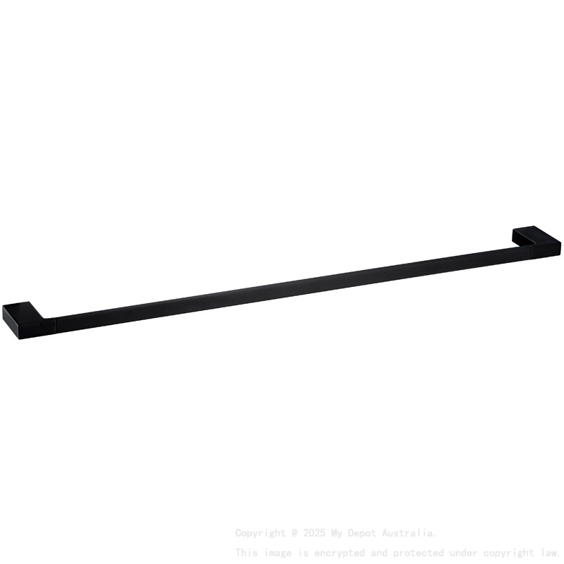 Eden Single Towel Rail 800 mm Matt Black