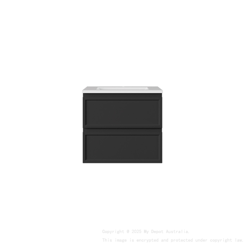 590*455*500mm Matte Black New Hamilton Federation Slim Wall Hung Cabinet