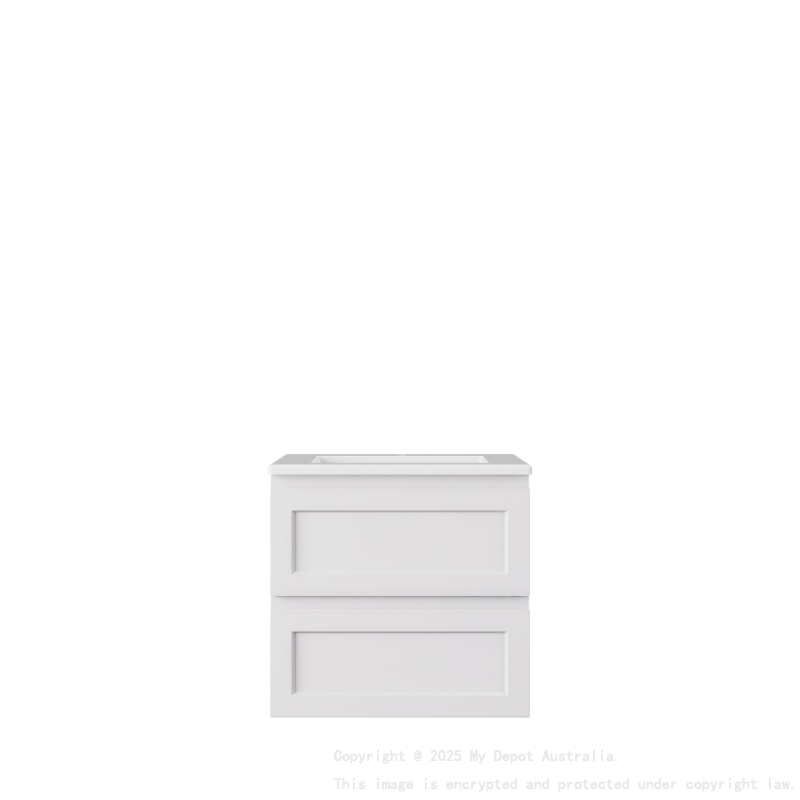 590*360*560mm Matte White Archill Federation Wall Hung Ensuite PVC Cabinet 