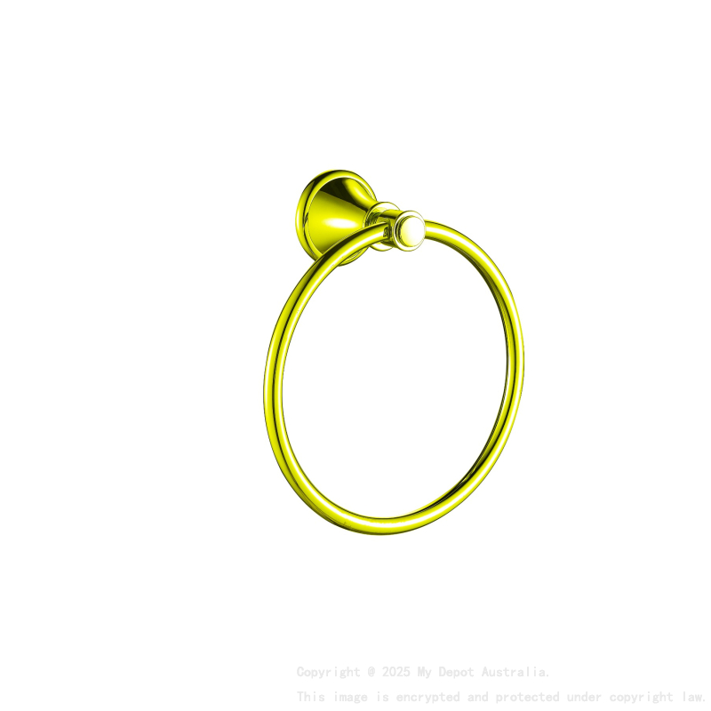 Clasico Towel Ring in Brushed Gold