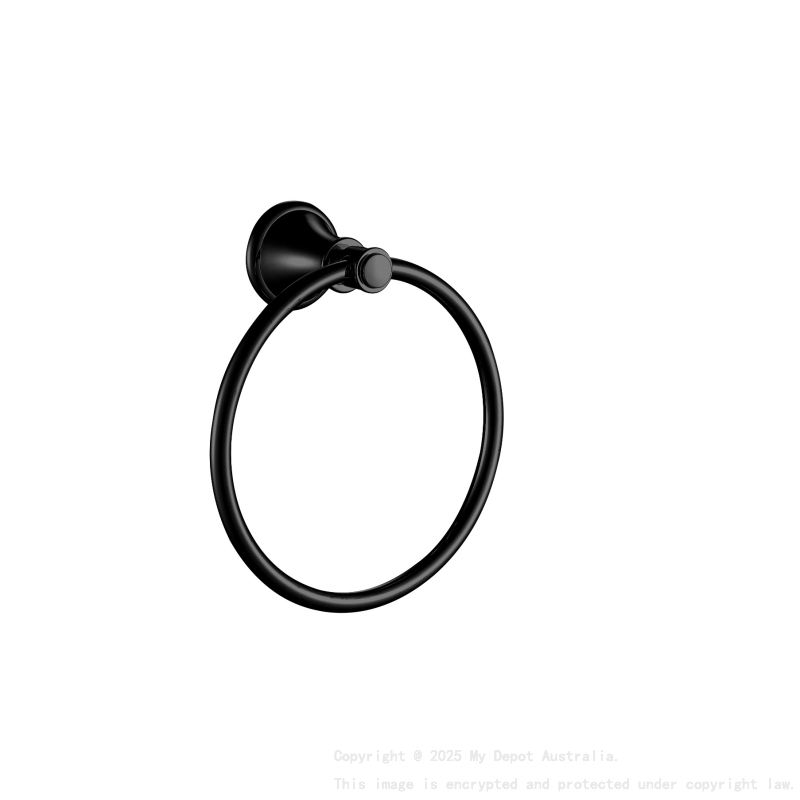 Clasico Towel Ring in Matt Black