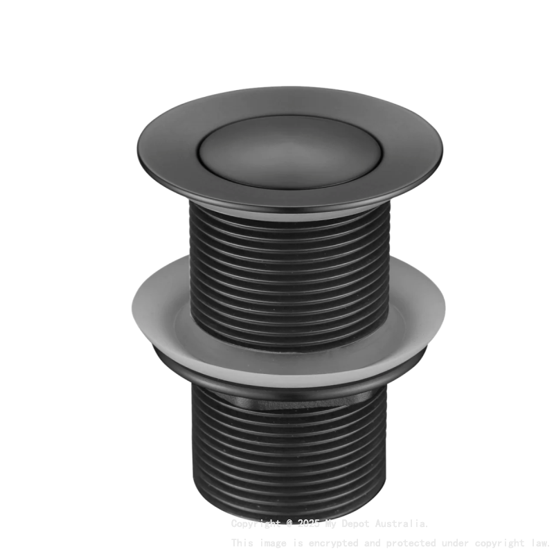 Gunmetal Grey Solid Brass 32mm Bathroom Basin Sink Pop Up Waste Non Overflow