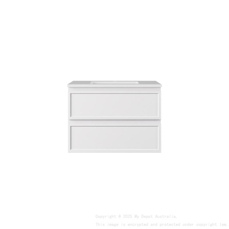 740*455*560mm Matte White Hamilton Federation Wall Hung PVC Cabinet Two Drawers