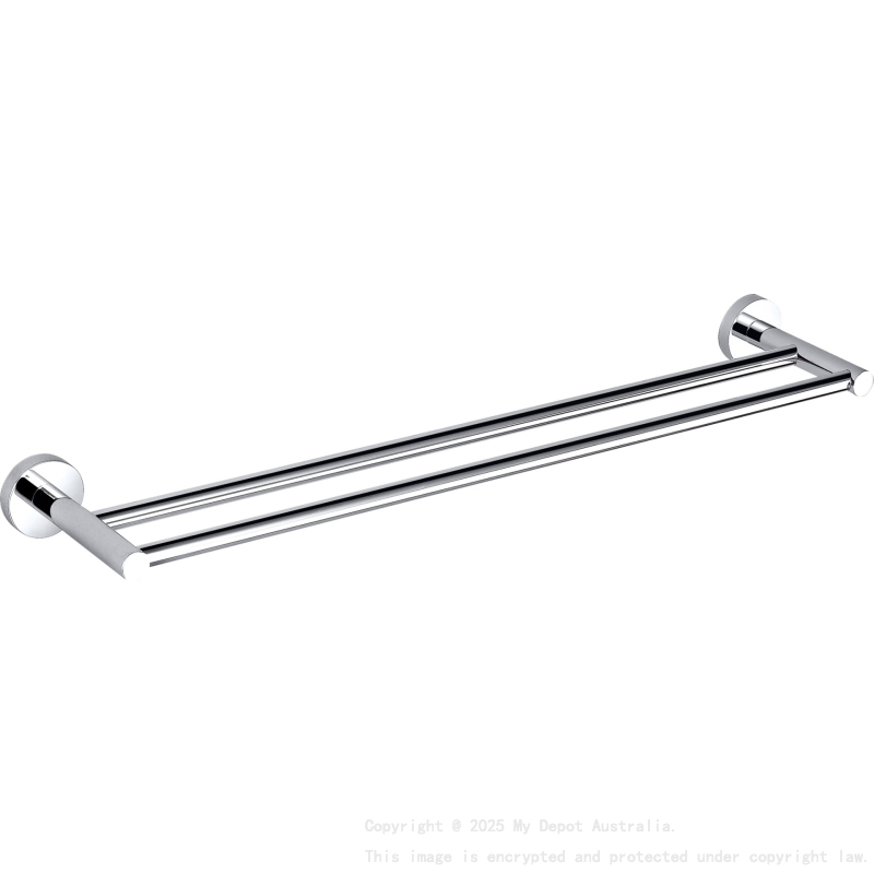 Otus Round Double Towel Rail 750mm Chrome