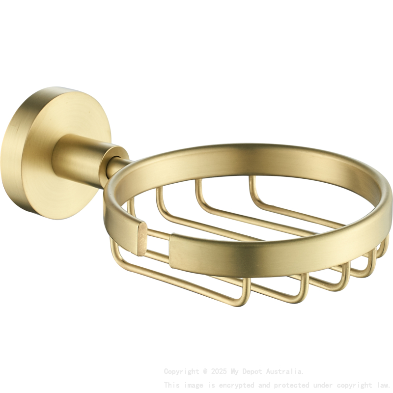 Otus Round Soap Dish Brushed Gold