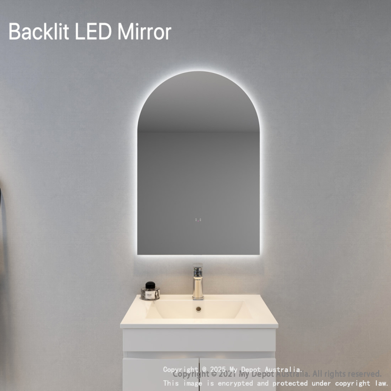 600x900mm Alice Arch 3 Color Backlit LED Mirror(Touchless Sensor Switch)