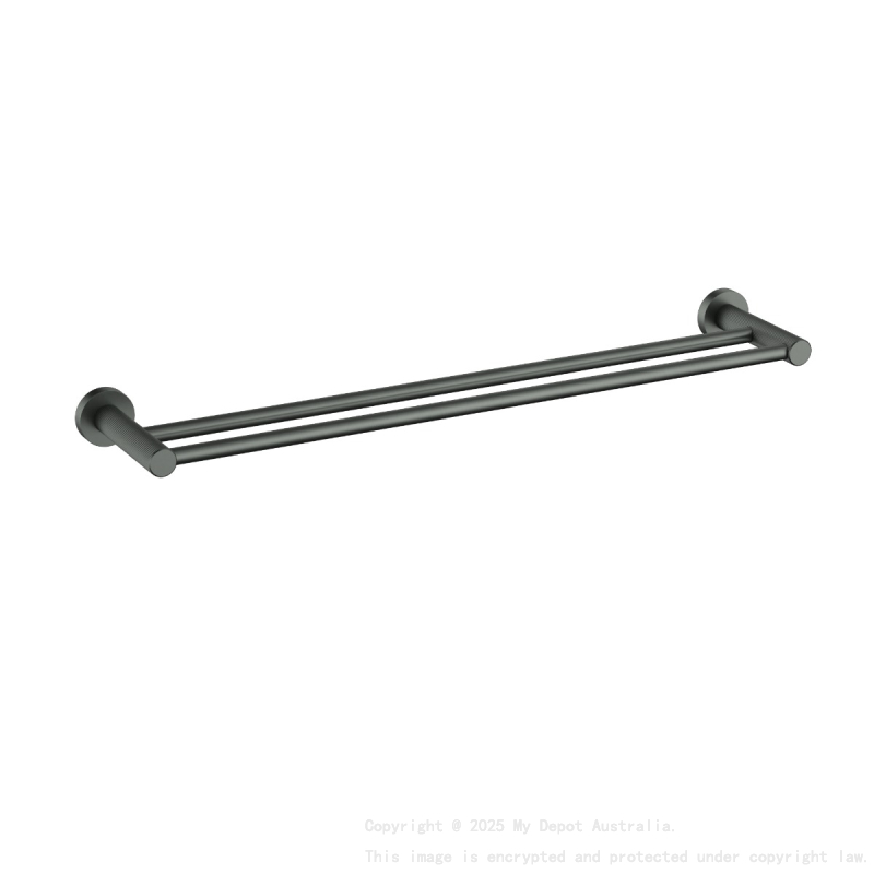 Linie Double Towel Rail 800mm Gun Metal