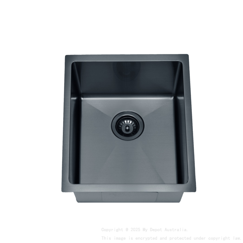 Stainless Steel Undermount Sink (R10 Corner) Matt Black