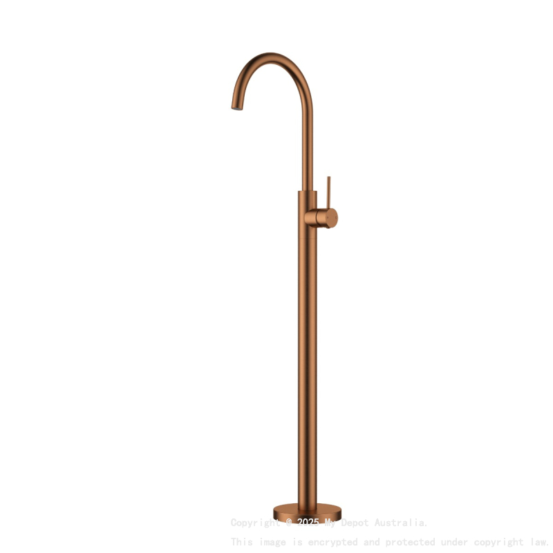 Otus Slimline  FreeStanding Bath Mixer Brushed Copper