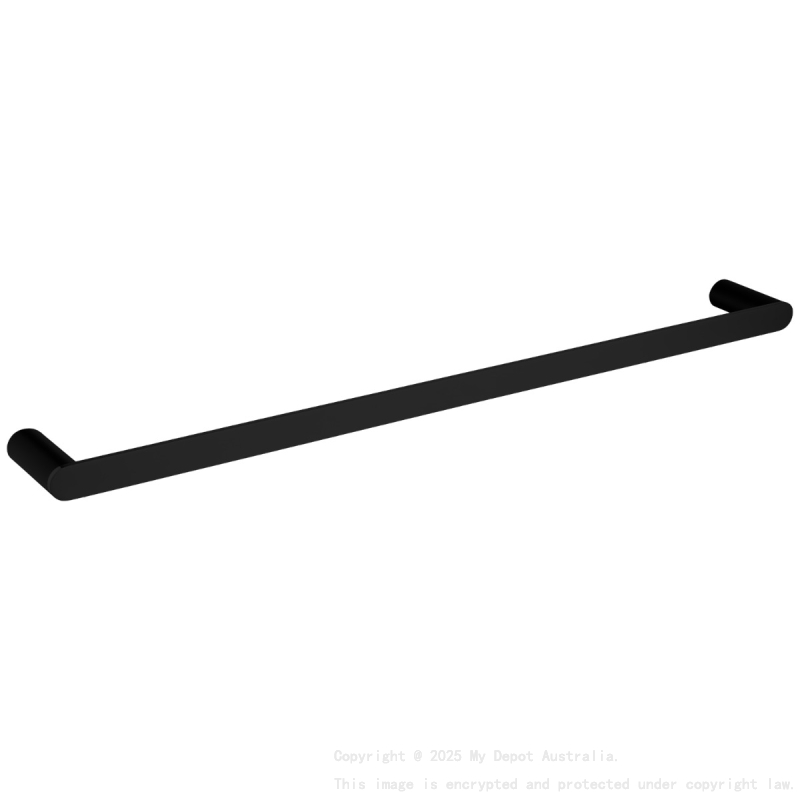 Esperia Matte Black Single Towel Rail 800mm