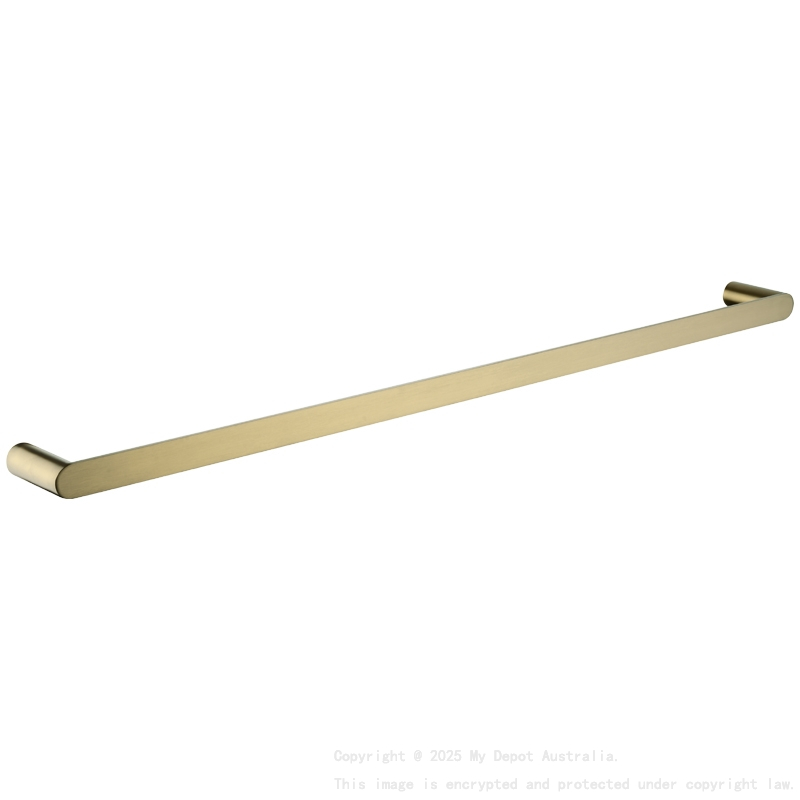 Esperia Brushed Yellow Gold Single Towel Rail 800mm
