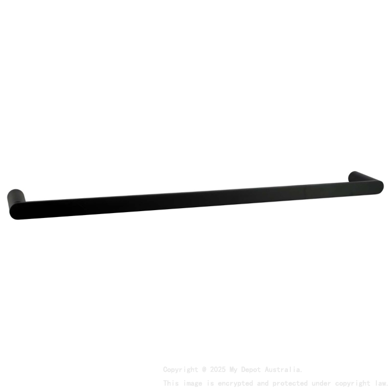Esperia Matte Black Single Towel Rail 600mm
