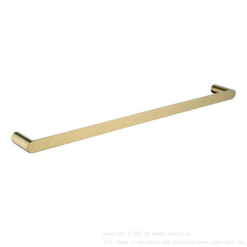 Esperia Brushed Yellow Gold Single Towel Rail 600mm