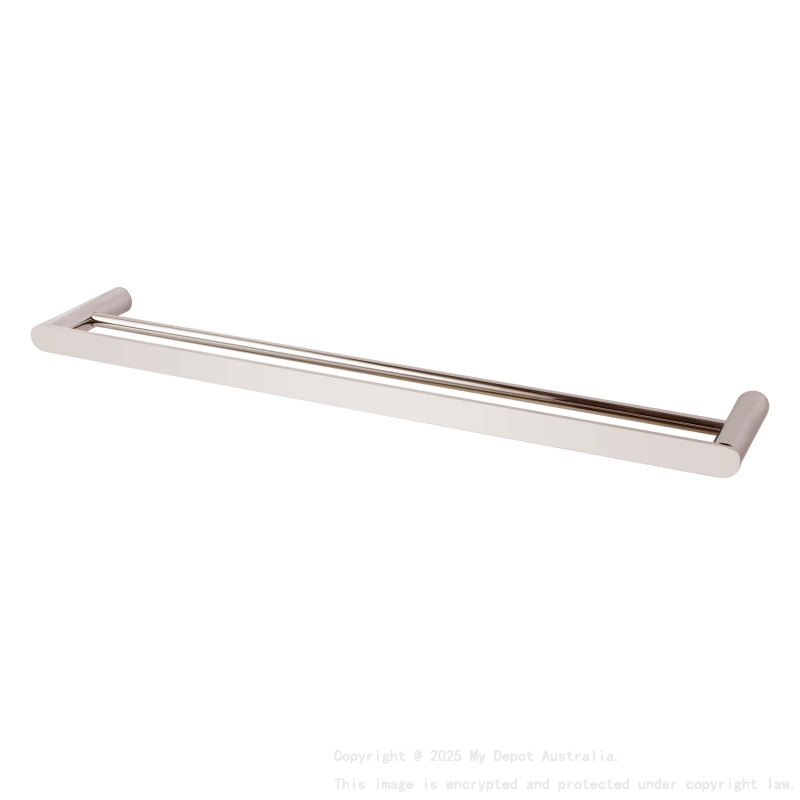 Esperia Brushed Nickel Double Towel Rail 600mm