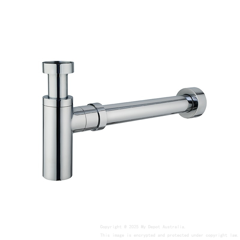 Rund Brass Bottle Trap Chrome