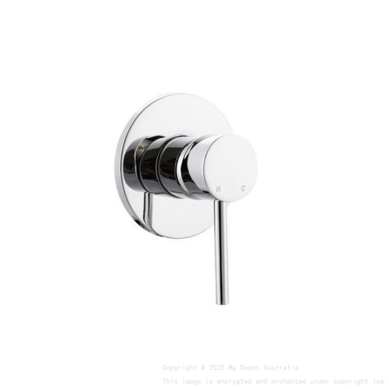 Round Chrome Shower Mixer