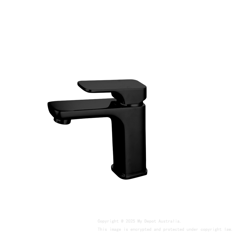Kompakt Eckig Matte Black Basin Mixer