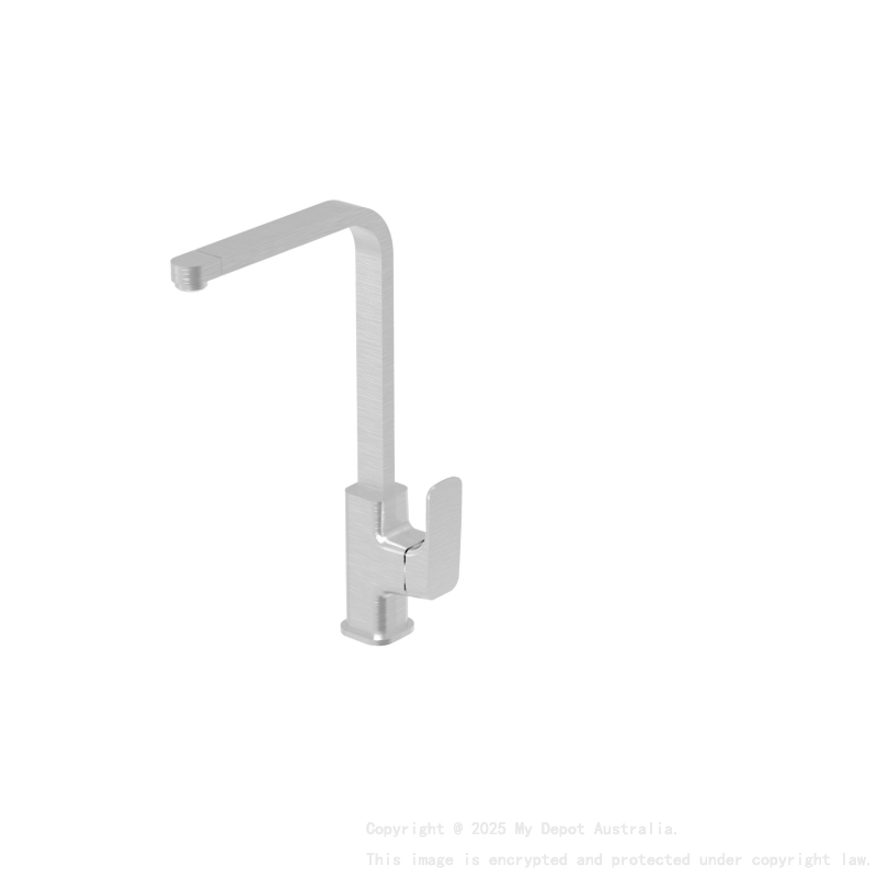 Kompakt Eckig Brushed Nickel Sink Mixer