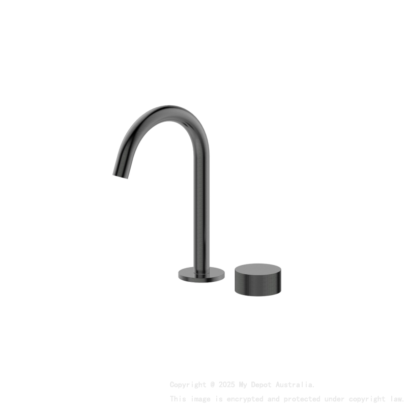 Qi Rund Progressive Rund Basin Set Burshed Gun Metal