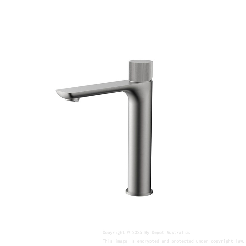 Qi Luxus Tower Basin Mixer Brushed Nickel