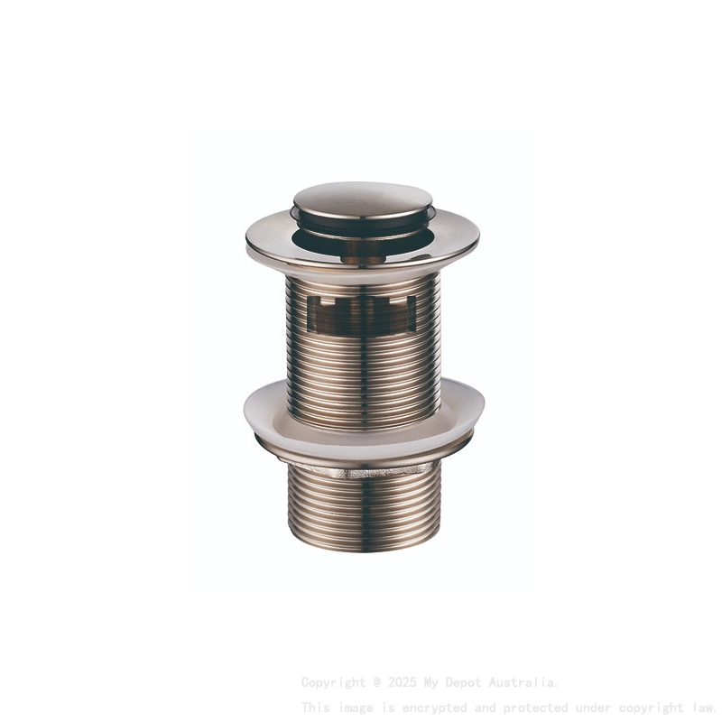 Run Brushed Nickel 32mm Brass Pop Up Waste With Overflow