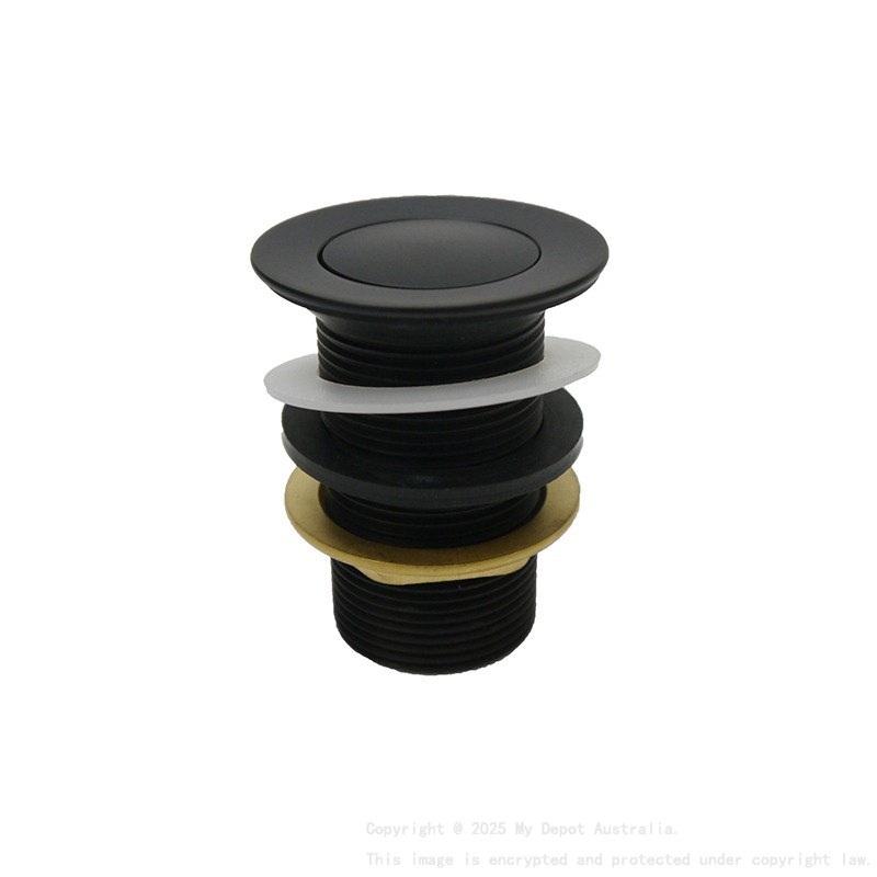 Run Matte Black 32mm Brass Pop Up Waste No Overflow